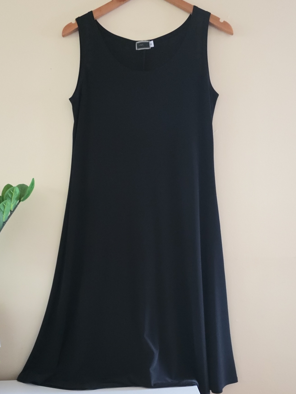 SYMPLI Sleeveless Square Neck Fit & Flare Dress - Black Sz 6